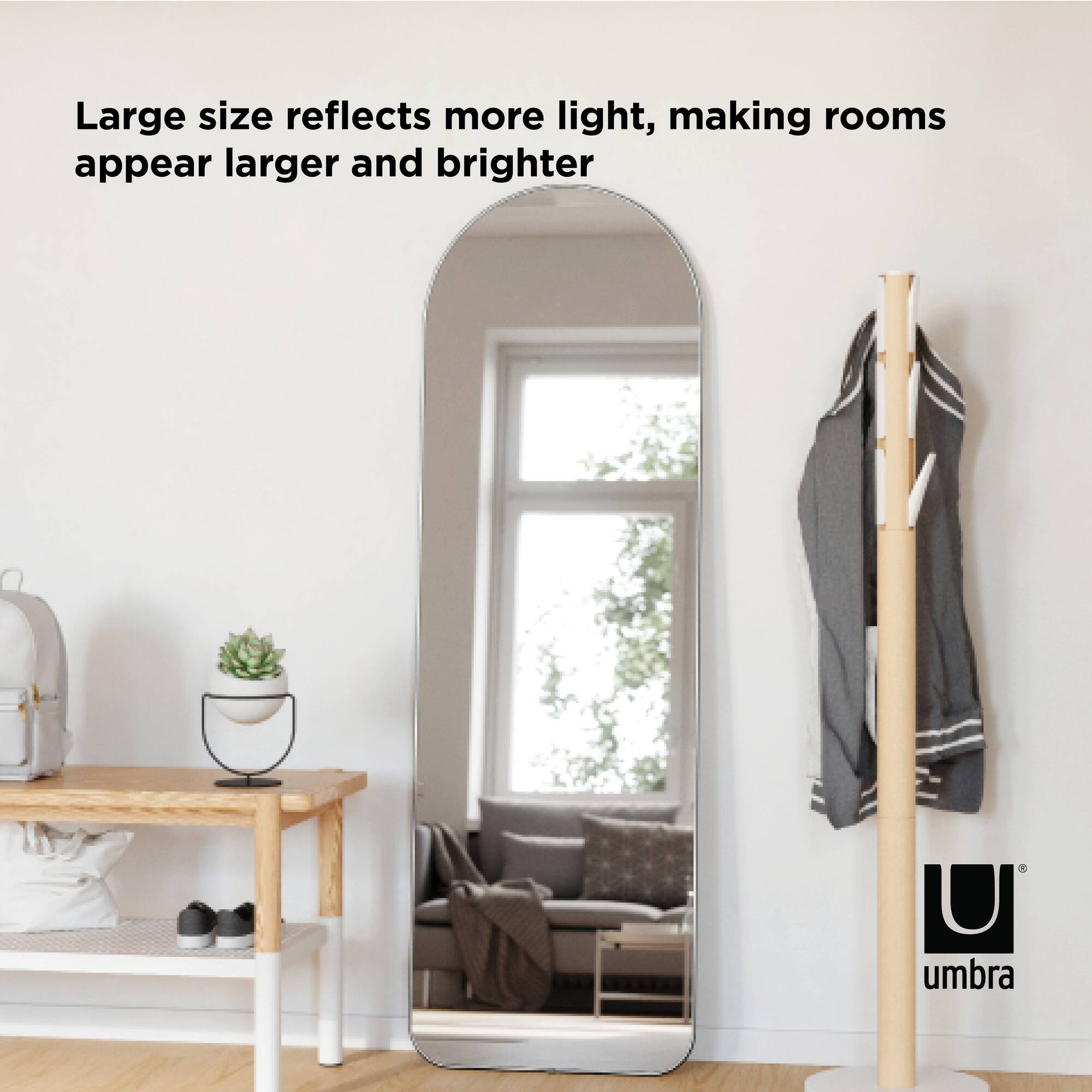 Umbra 62" Titanium Hubba Arched Mirror
